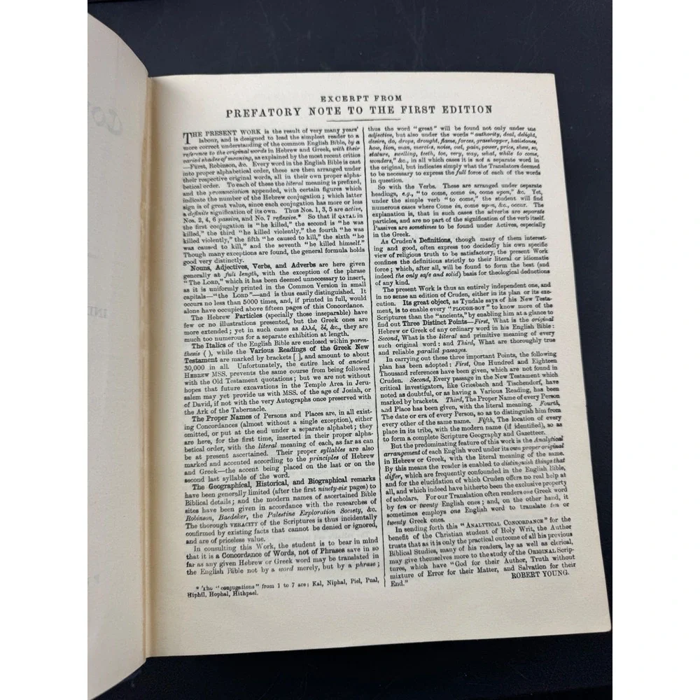 Youngs Analytical Concordance to the Bible 22nd‎ Ed 1936 Funk & Wagnalls Vol 1